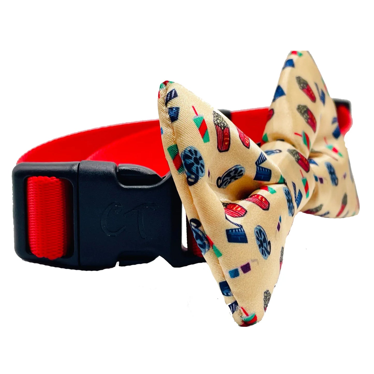 Movie Night Dog Bow Tie