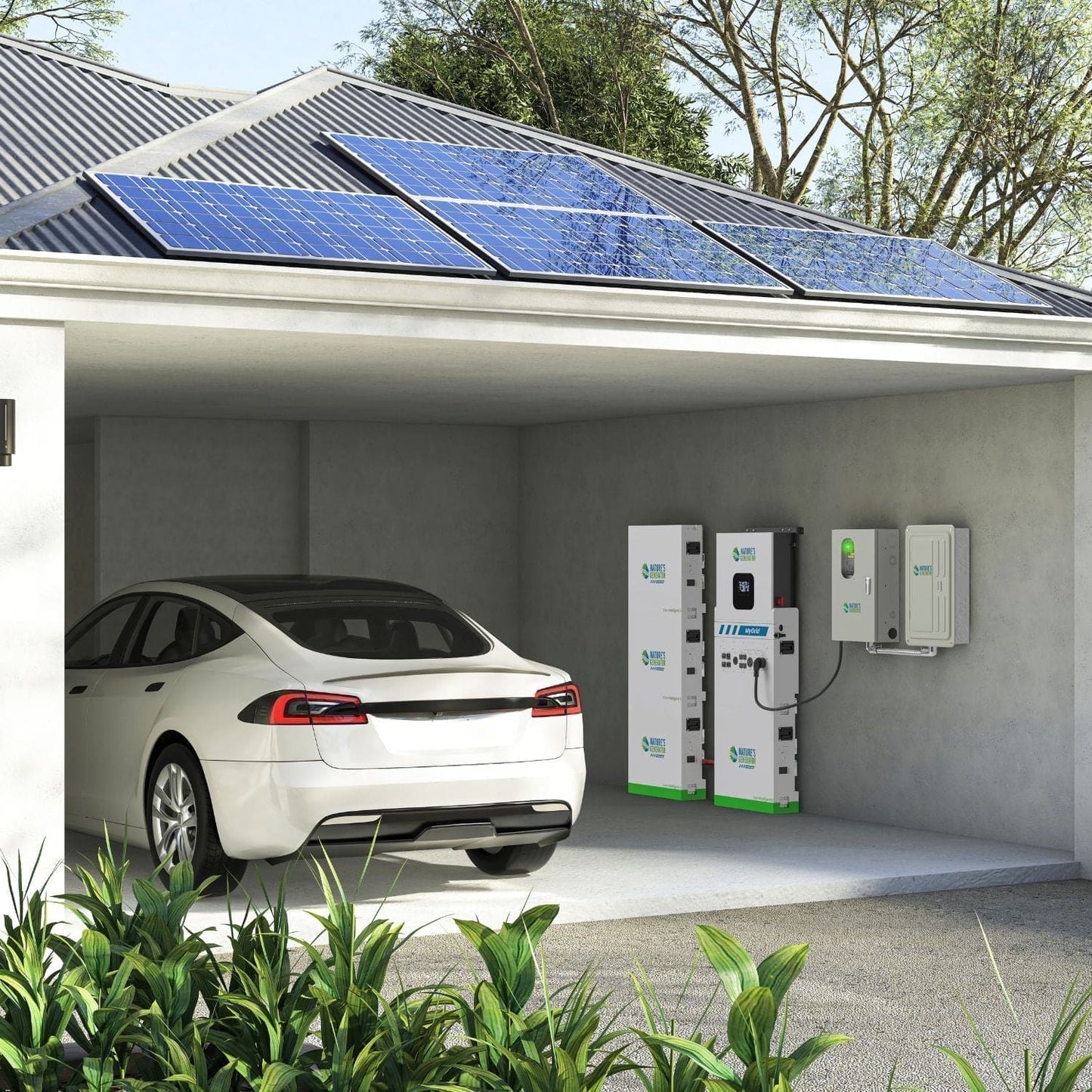MyGrid 10K with Transfer Switch for House Battery Backup