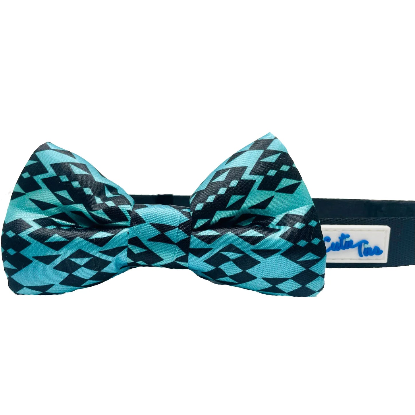 My Tribe Turquoise Dog Bow Tie