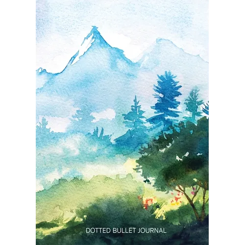 Watercolor Hillside - Dotted Bullet Journal: Medium A5 - 5.83X8.27