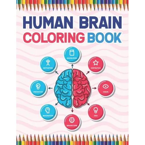 Human Brain Coloring Book: The Human Brain Coloring Book. Human Brain Model Anatomy, Human Brain Diagram, Human Brain Art, Human Brain and Human