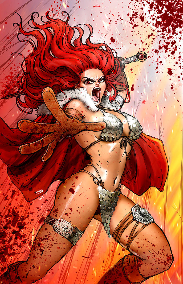 RED SONJA 2023 #3 UNKNOWN COMICS ZHUO | SZERDY EXCLUSIVE NYCC BLOODY VIRGIN VAR (10/25/2023)