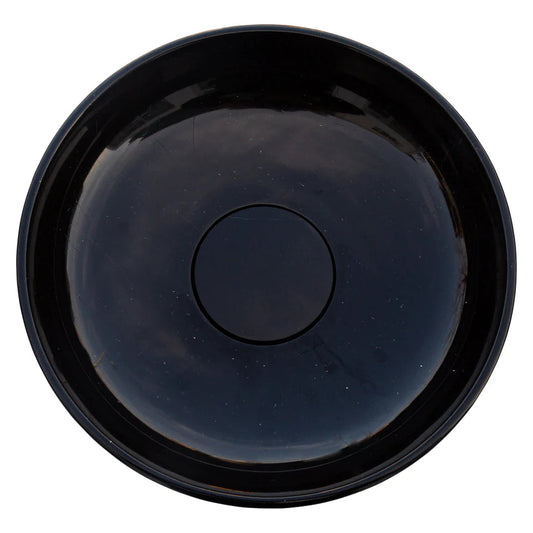 Toros Black Marble Above Vanity Designer Bathroom Sink Middle Drain Cap (D)16" (H)6"