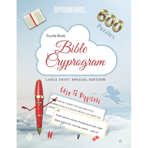 Puzzle Book Bible Cryptogram Large Print Special Edition: Bible Cryptograms, Cryptogram Bible Puzzle Books, Cryptograms Bible Quotes - The Complete Se