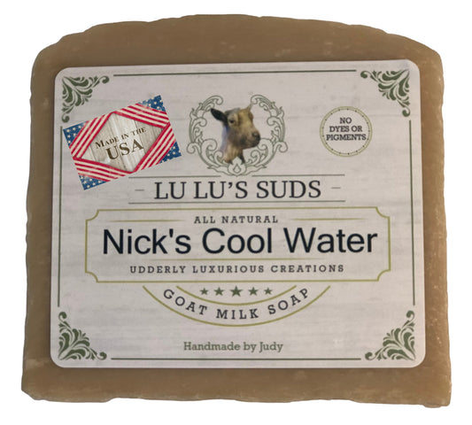 Nick's Cool Water Goat Milk Soap 5 oz.