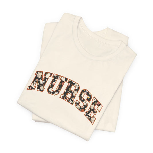 Halloween Nurse Orange Short Sleeve Tee