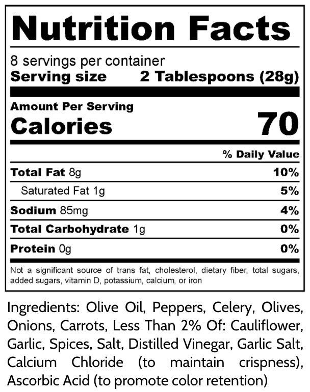 Rovente Giardiniera (Hot), 9oz
