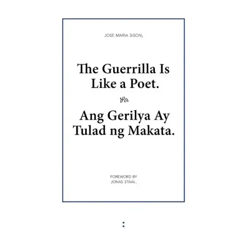 The Guerrilla Is Like a Poet