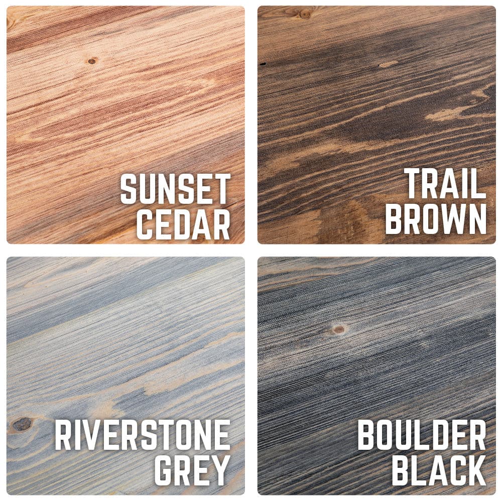 RESTORE Boulder Black Solid Wood Desk Tabletop