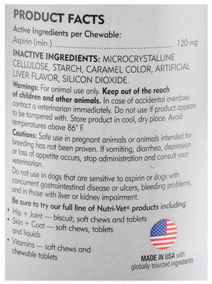 Nutri-Vet Aspirin (120mg for small Dogs)