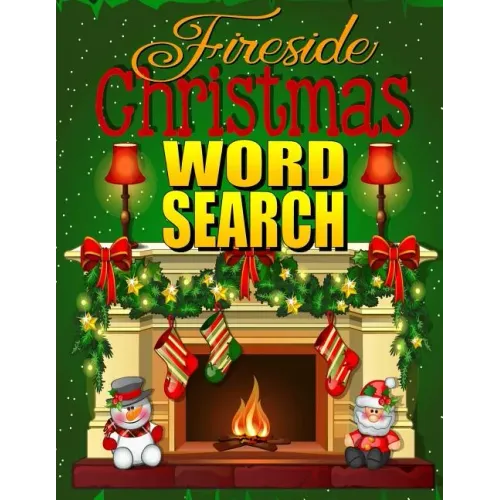 Fireside Christmas Word Search: Easy Large Print Puzzle Book for Adults & Kids: PLUS 30 Christmas Coloring Pages for Relaxation: Great Christmas Stock