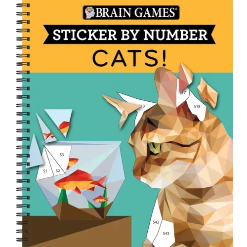 Brain Games - Sticker by Number: Cats! (28 Images to Sticker)