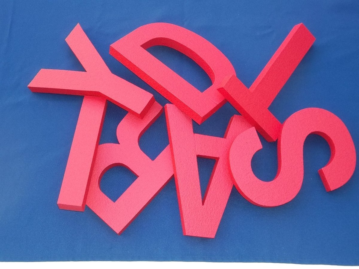 Painted Foam Letters 1" Thick, available PAINTED for OUTDOORS