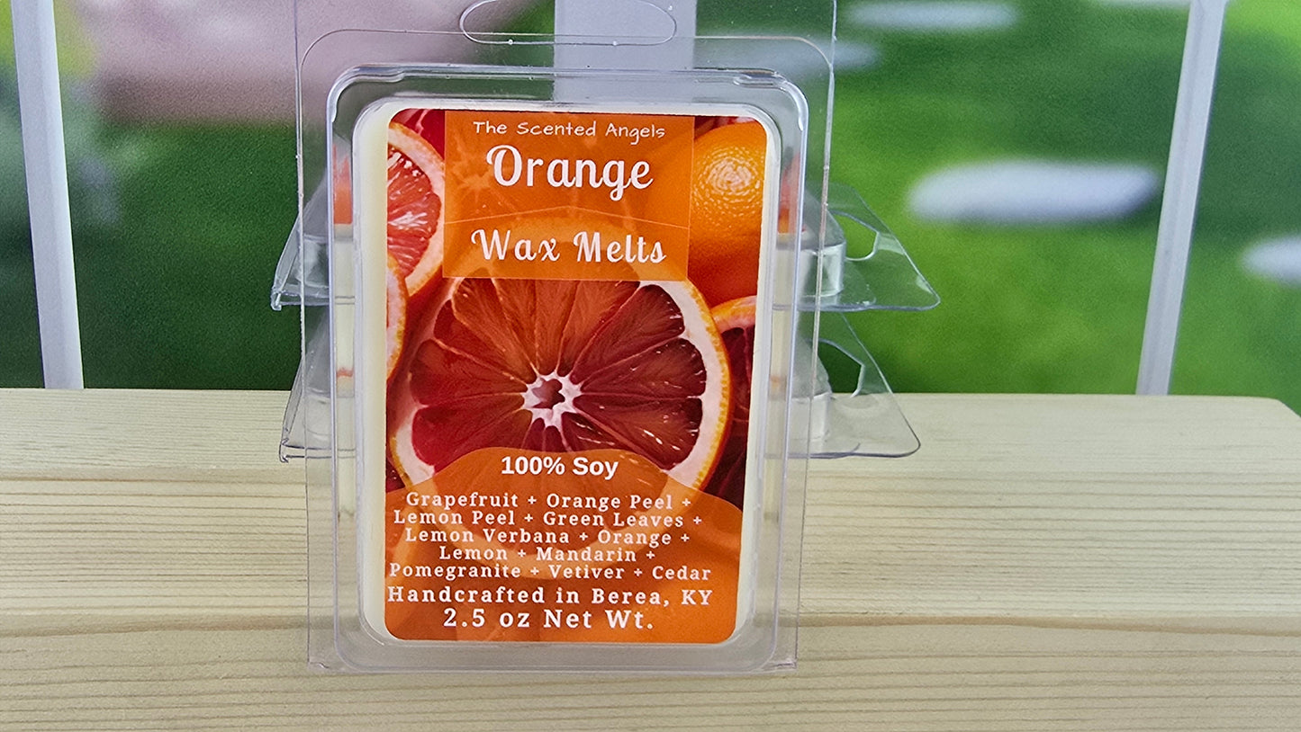 Orange Soy Wax Melts (Clamshells & Squeezable Wax)