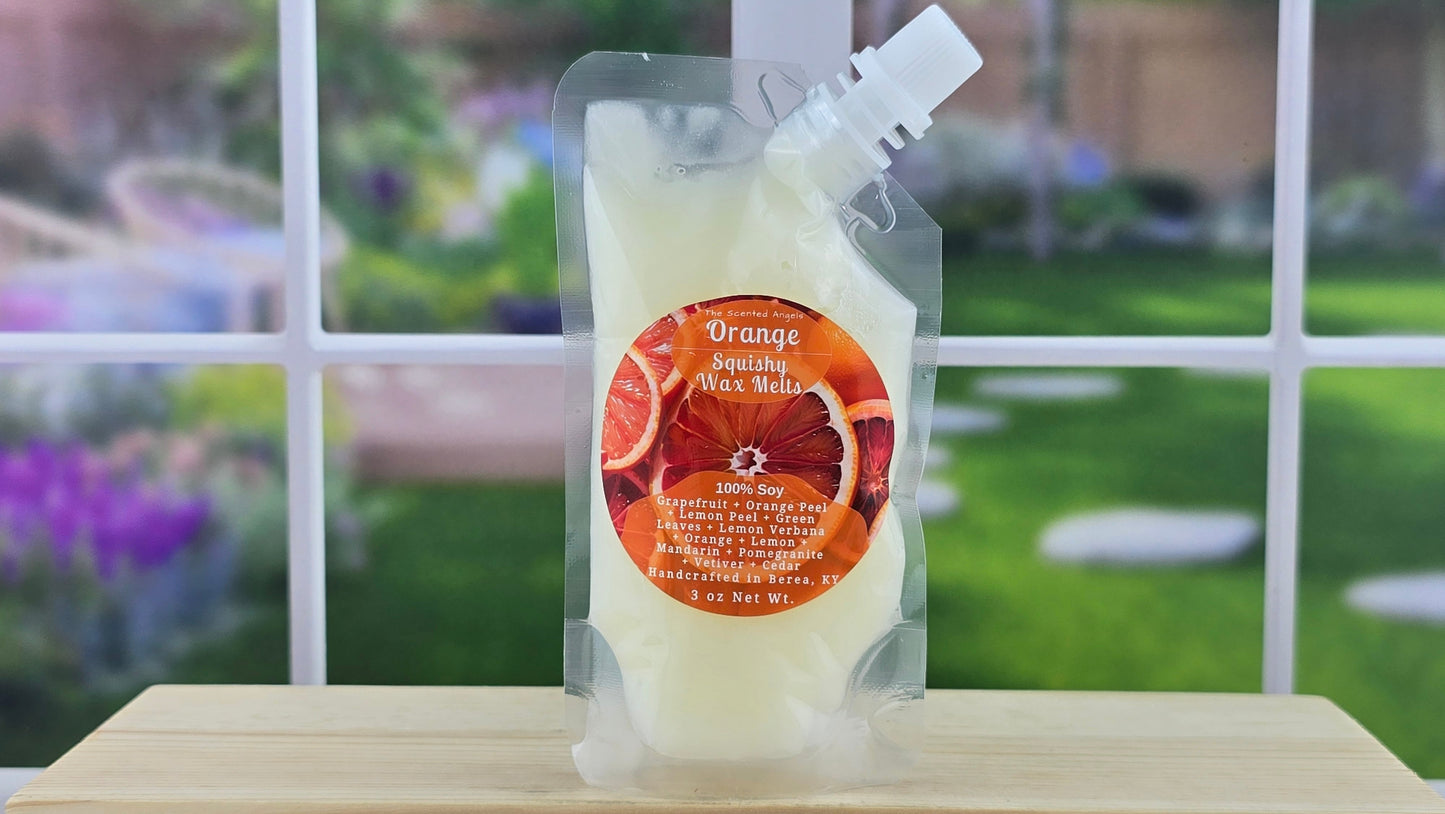 Orange Soy Wax Melts (Clamshells & Squeezable Wax)