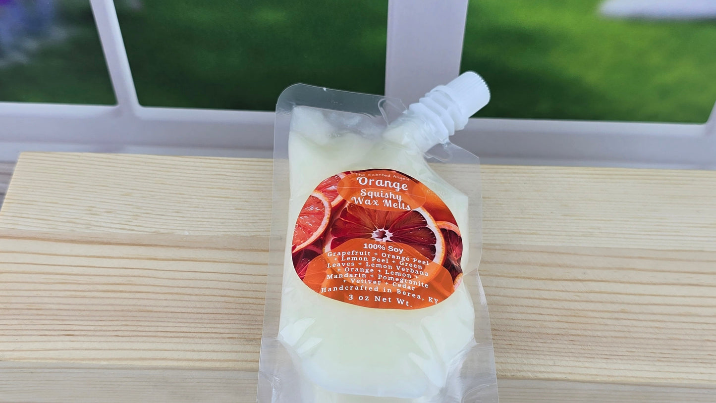 Orange Soy Wax Melts (Clamshells & Squeezable Wax)