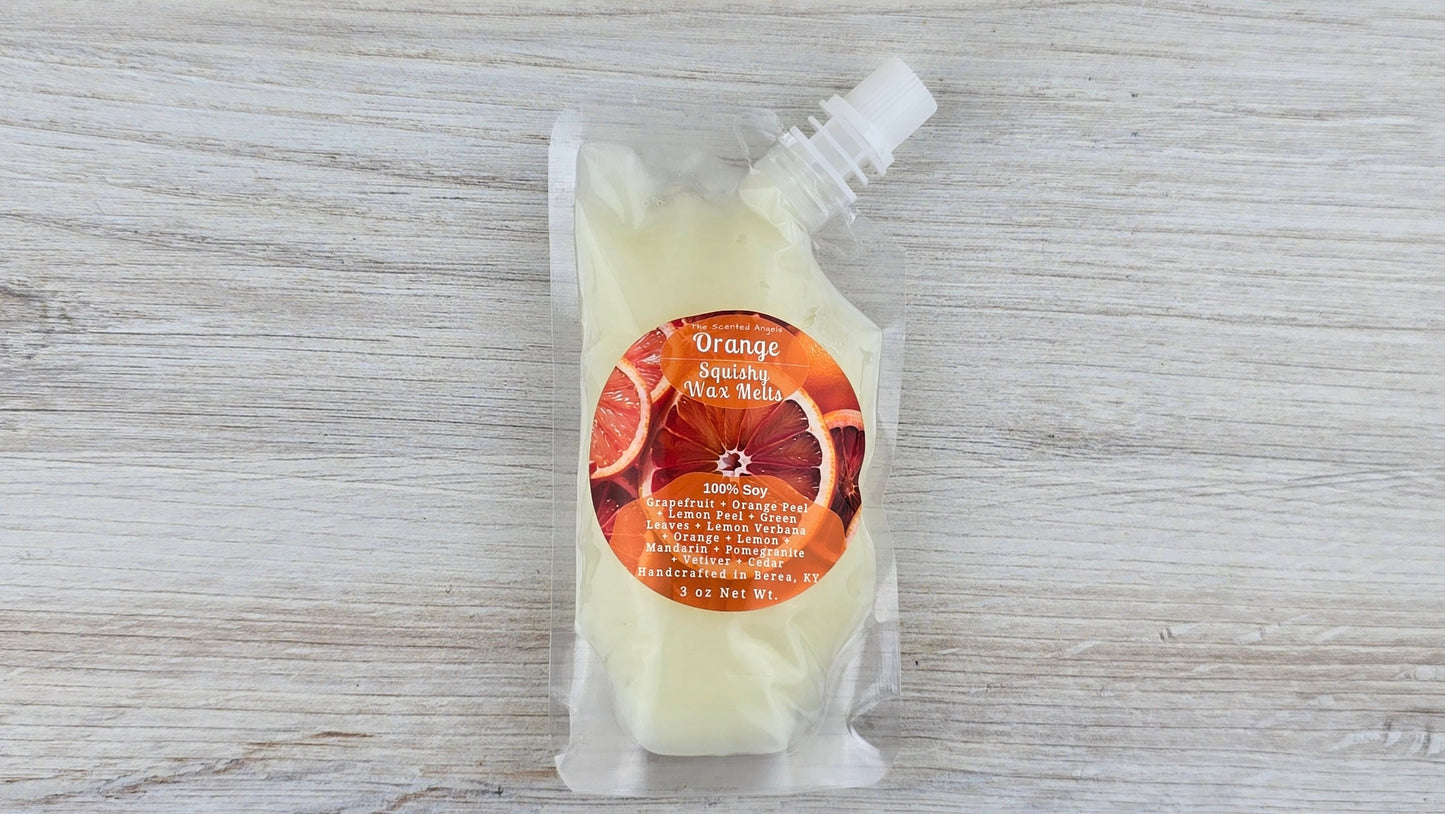Orange Soy Wax Melts (Clamshells & Squeezable Wax)
