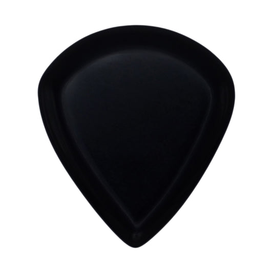 Black Obsidian Volcanic Glass Stone Guitar Or Bass Pick - 3.0 mm Ultra Heavy Gauge - Jazz Shape - Specialty Handmade Gemstone Exotic Plectrum