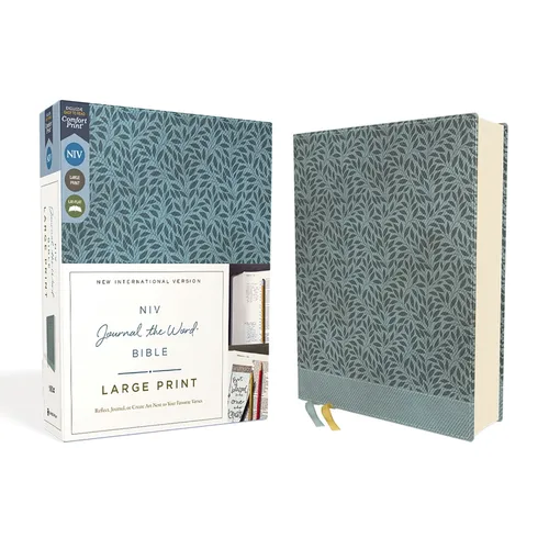 Niv, Journal the Word Bible (Perfect for Note-Taking), Large Print, Leathersoft, Teal, Red Letter, Comfort Print: Reflect, Take Notes, or Create Art N