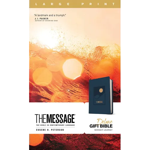 The Message Deluxe Gift Bible, Large Print (Leather-Look, Navy): The Bible in Contemporary Language