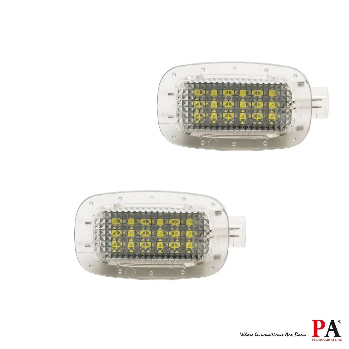 PA 2x18SMD LED Plate Light for BENZ Side Door Courtesy Footwell Vanity Mirror Trunk Glovebox Lamp(Pack of 2)