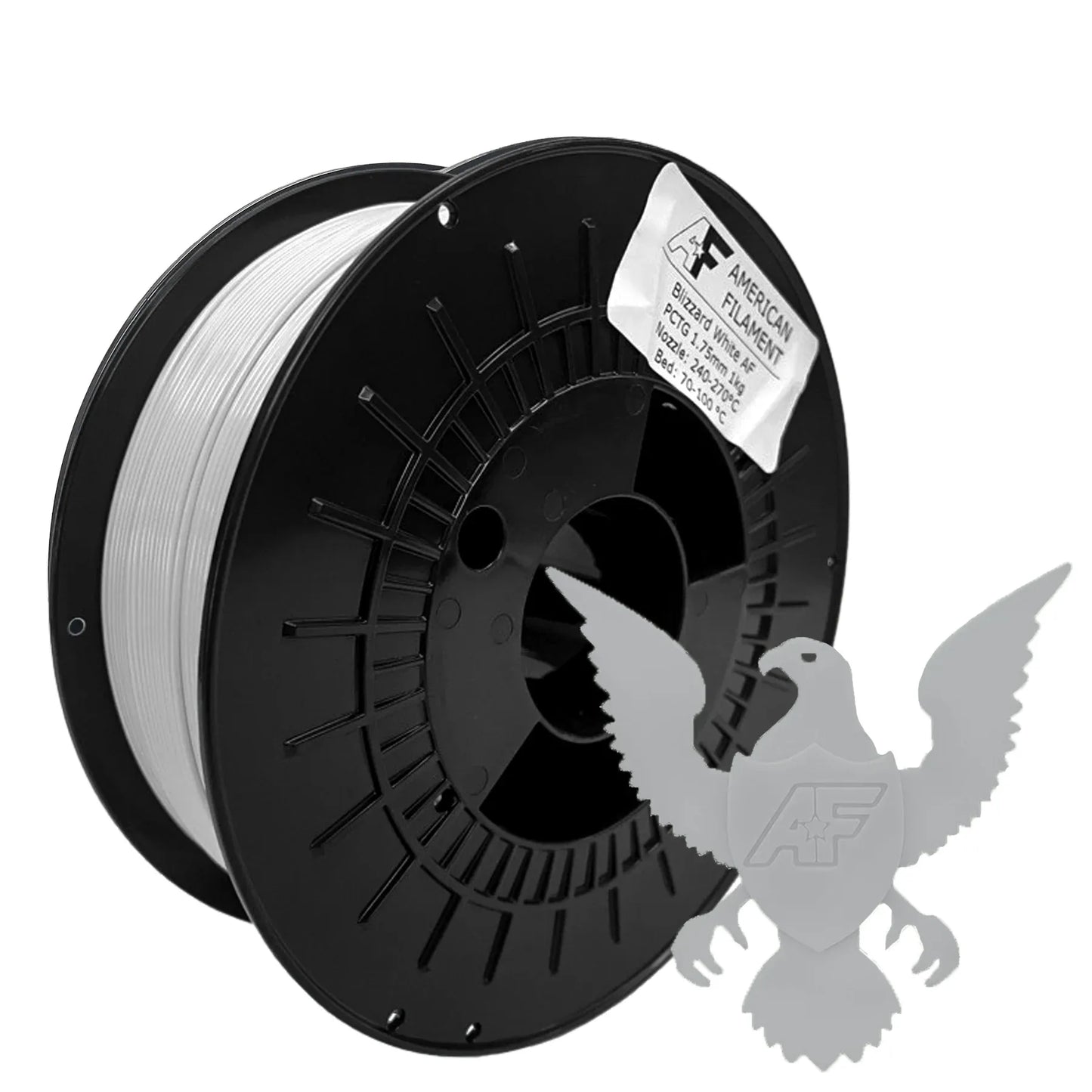 Blizzard White AF 1.75mm PCTG Filament Made in the USA!