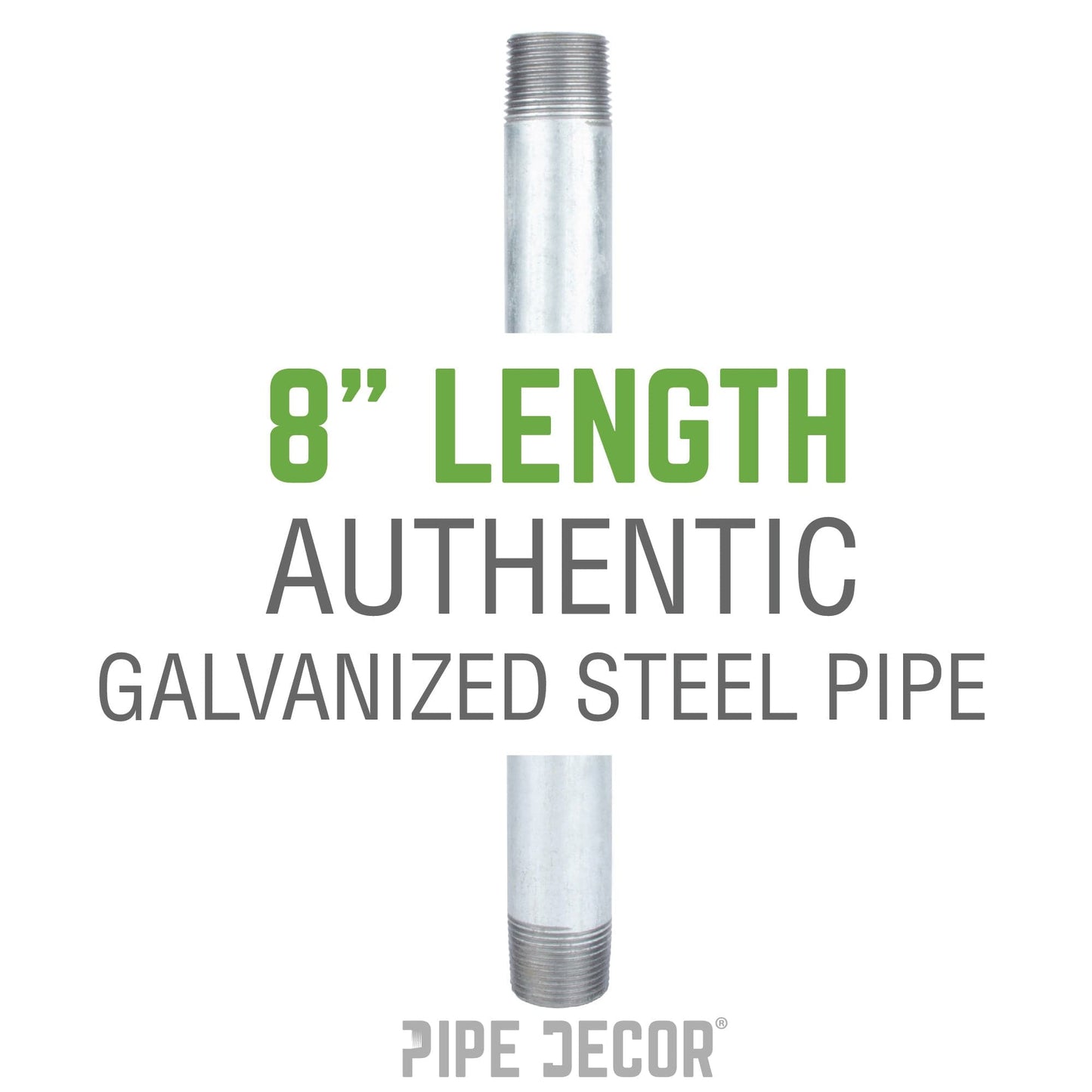 1/2 in. x 8 in. Galvanized Steel Nipple