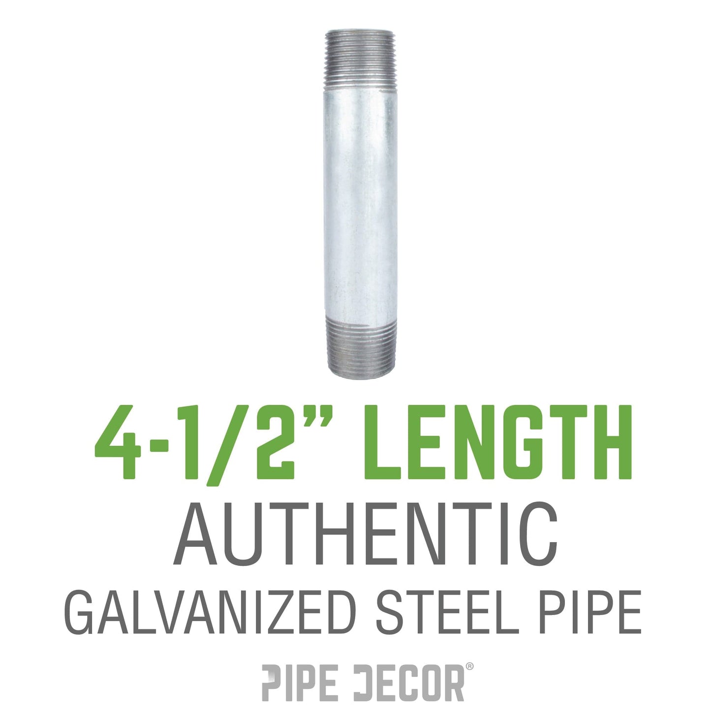 1 in. x 4 1/2 in. Galvanized Steel Nipple