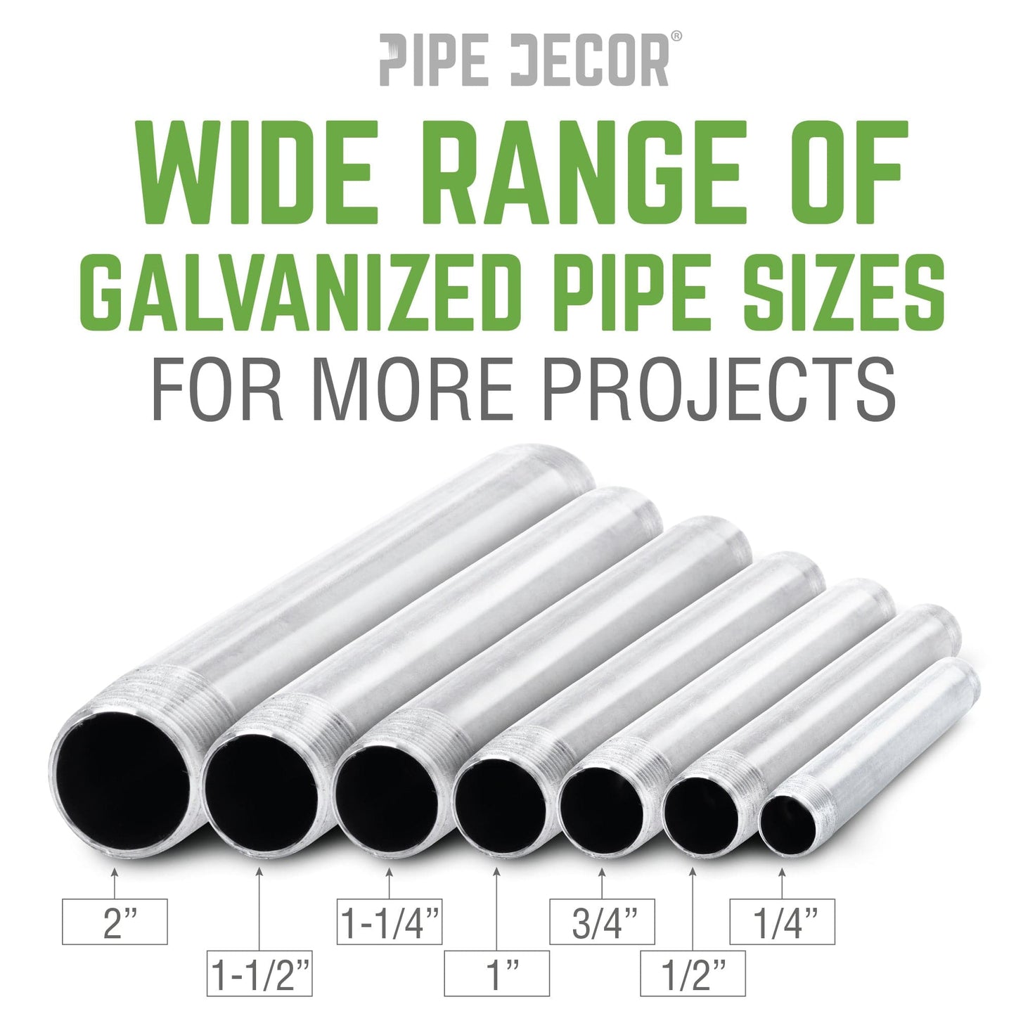 2 in. x 7 in. Galvanized Pipe