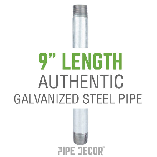 2 in. x 9 in. Galvanized Pipe