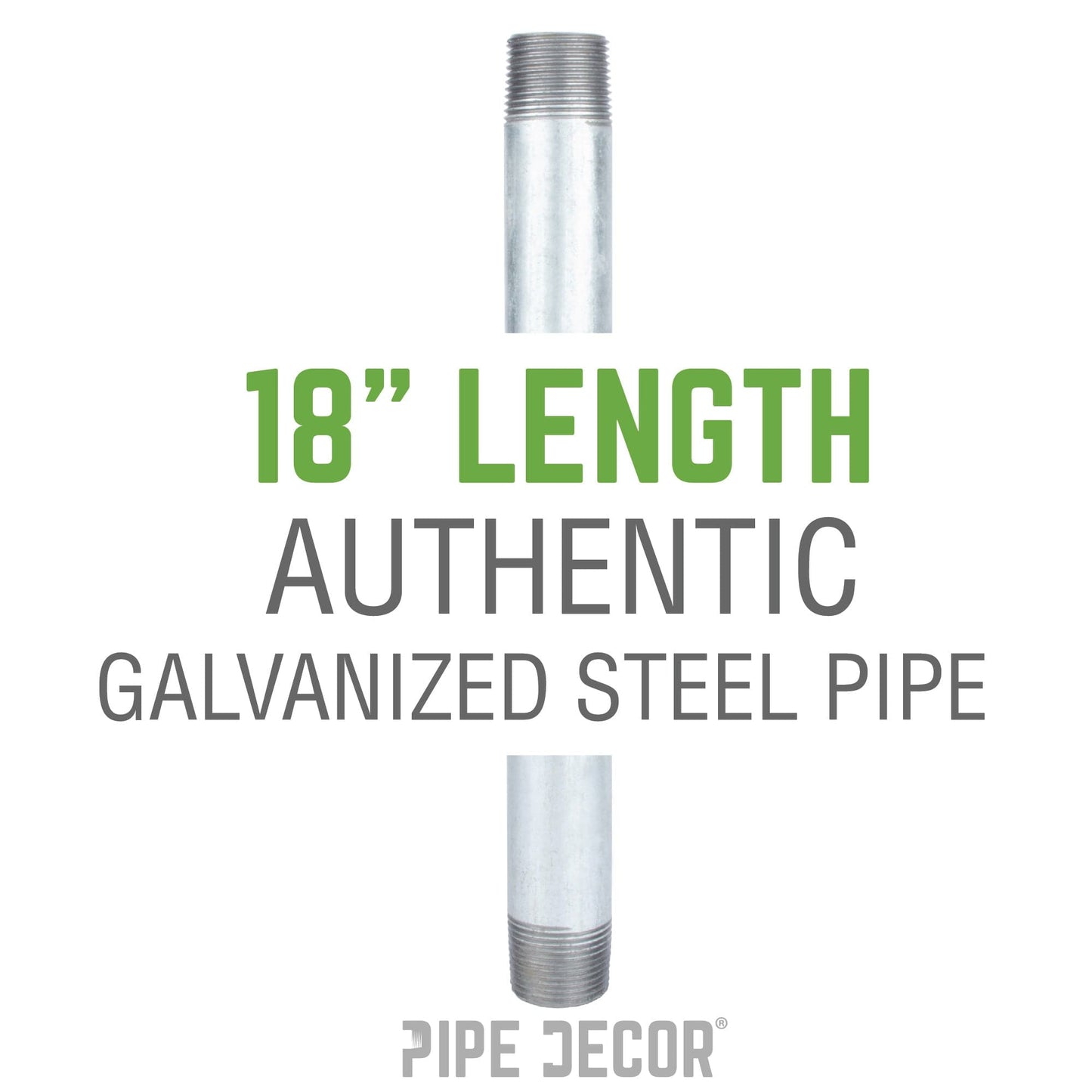 3/4 in. x 18 in. Galvanized Steel Pipe