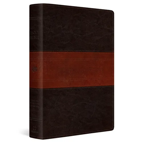 ESV Giant Print Personal Size Bible, Red Letter, Thumb Indexed (Trutone, Forest/Tan, Trail Design)