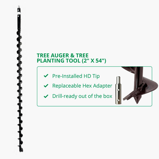 Tree Auger & Tree Planting Tool (2" x 54")
