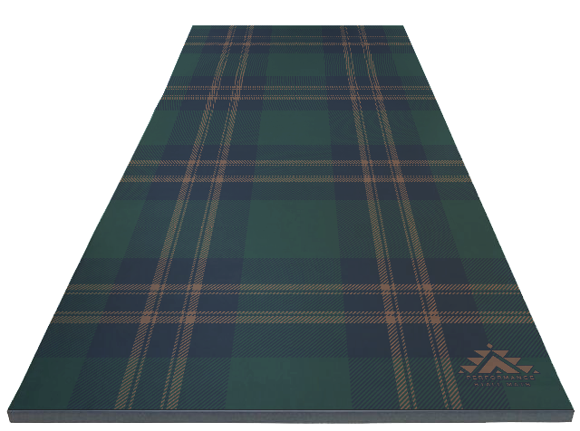 5x10ft Hunter Green Plaid Stall Mat