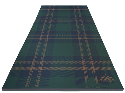 5x10ft Hunter Green Plaid Stall Mat