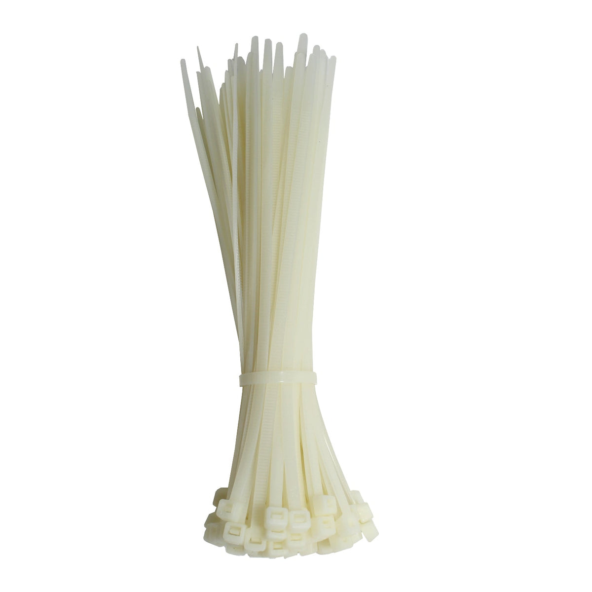 QualGear 8 in Self-Locking Cable Ties, White, 100 Pack, CT4-W-100-P