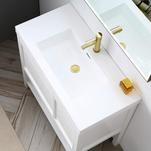 Pop Up Drain Stopper for Bathroom with Overflow - Small Cover