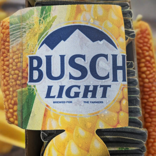 Busch Light Corn Cooler Fits 12 oz Aluminum Can Coozie Corn Cob