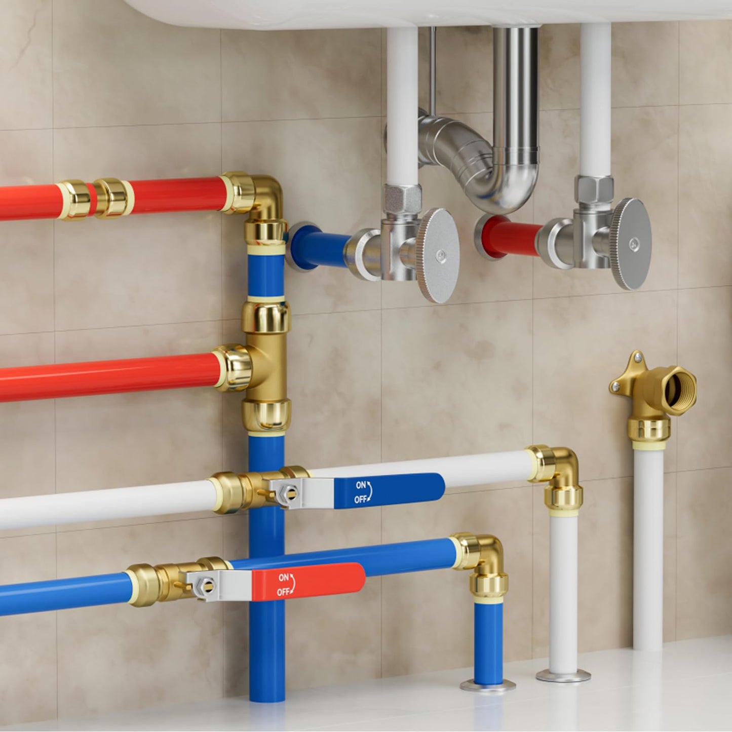 1" x 1" Push Fit Slip Couplings