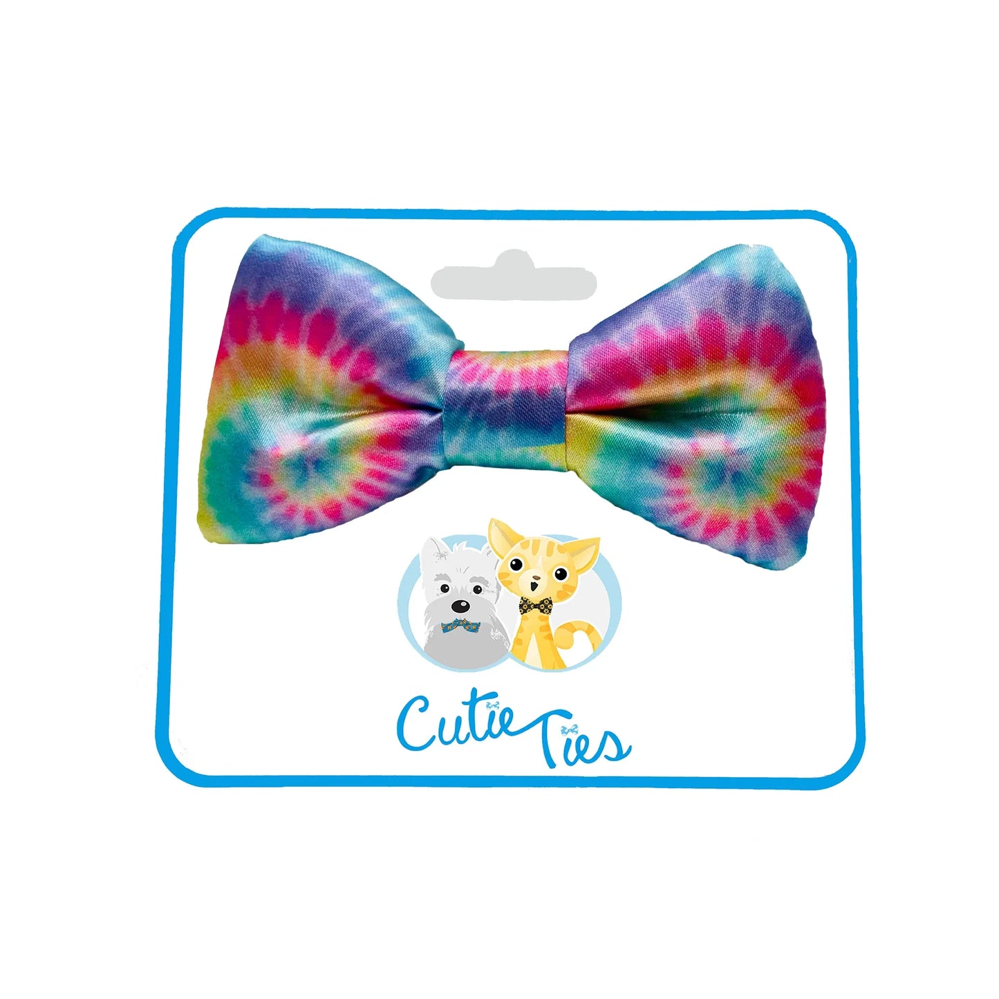 Pastel Tie Dye Dog Bow Tie