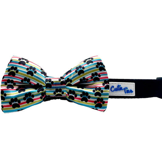 Paw Print Dog Bow Tie