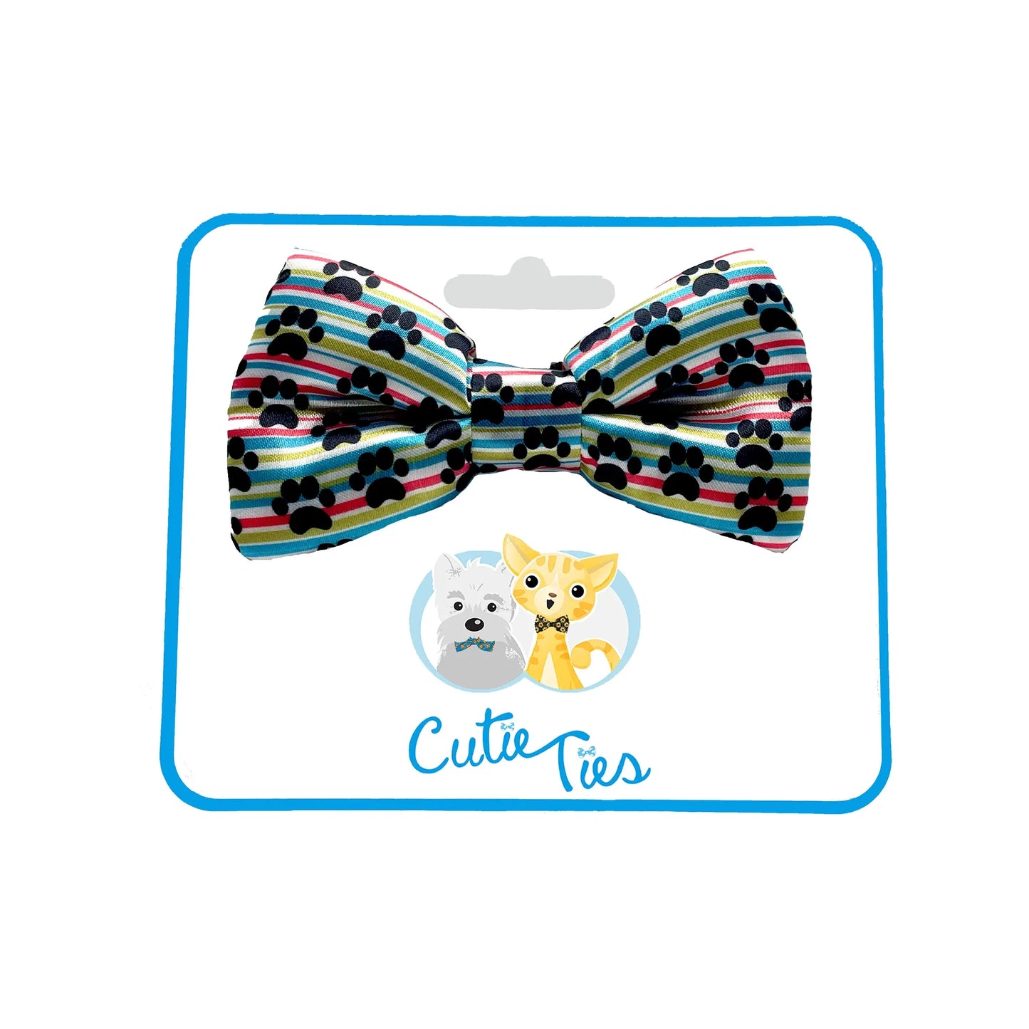 Paw Print Dog Bow Tie