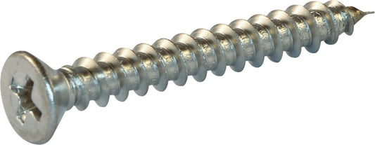 10 x 1/2 Phillips Flat Sheet Metal Screw 18-8 (A2) Stainless Steel
