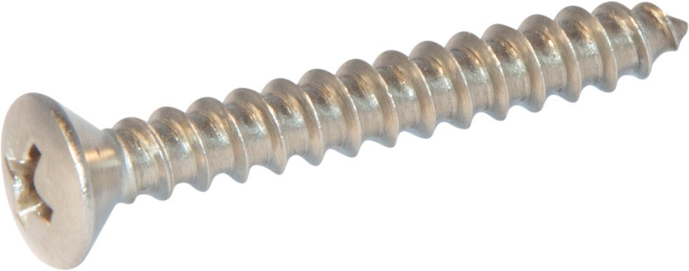 6 x 3/8 Phillips Oval Sheet Metal Screw 18-8 (A2) Stainless Steel