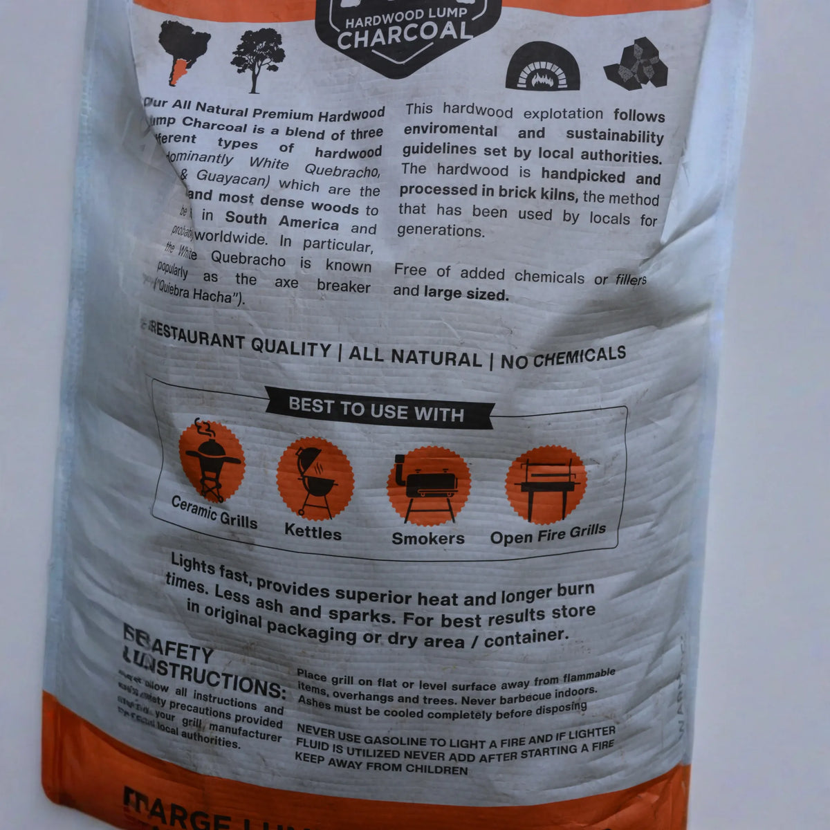 20 lbs AQ Hardwood Lump Charcoal Bag