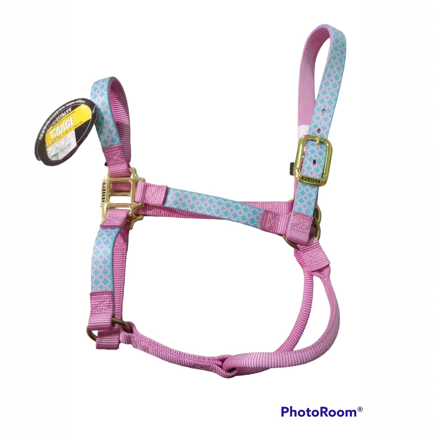 Speciality Non-Adjustable Halter - Large Patterned blue/pink