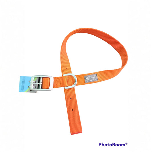 Nylon Single-Ply Dog Collar - Orange - 23" L