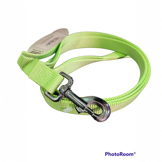 1 X 6" GRAPHITE LEASH, LIME GREEN