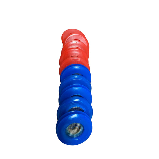 5 Red & 5 Blue Polyurethane Seal With Filter Gladhand 10 PACK | 10017RBF