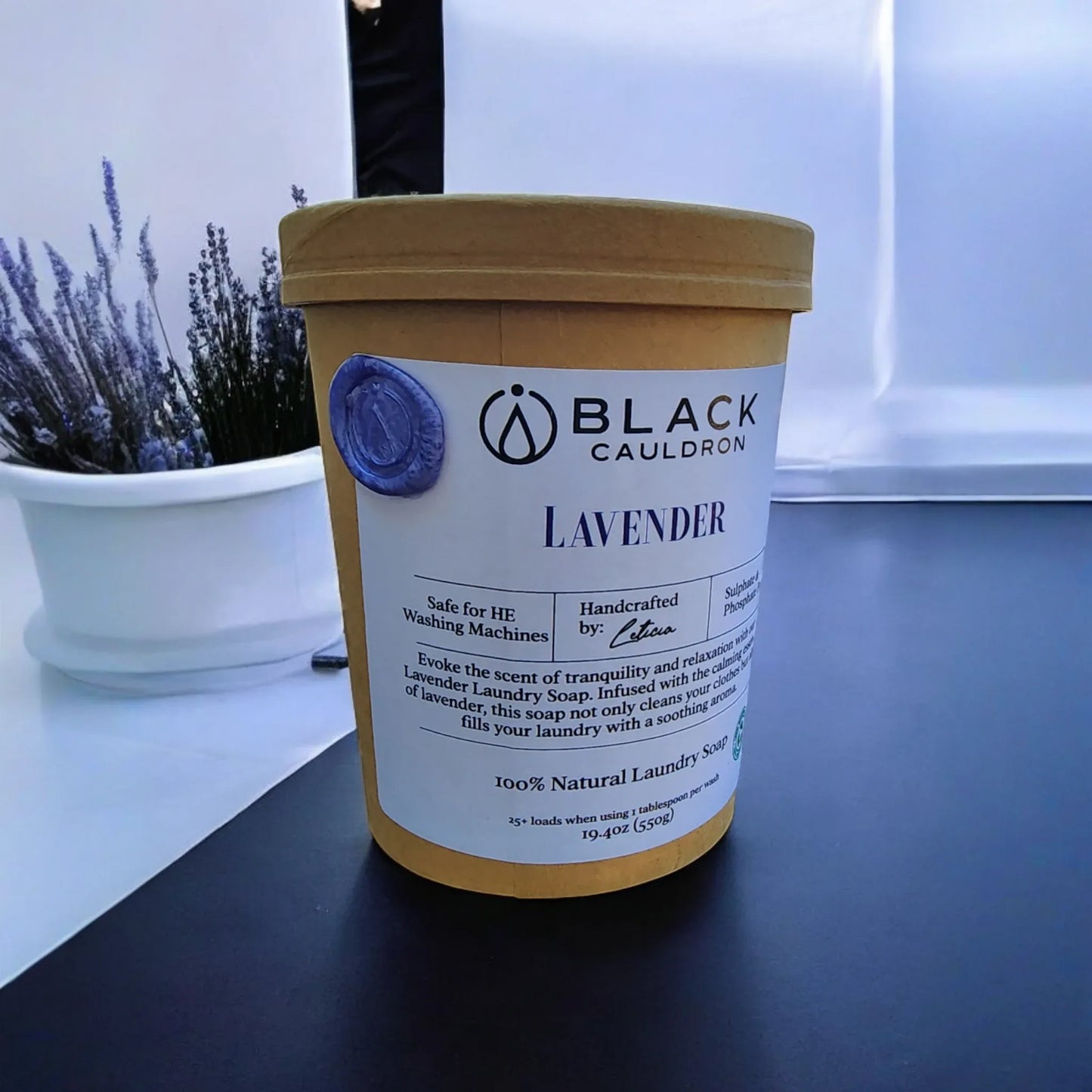 Lavender Laundry Soap Powder 19.4oz - fully compostable packaging!!